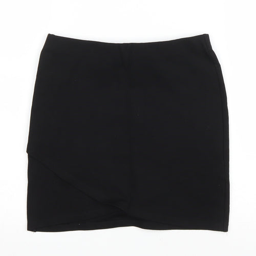 Topshop Womens Black Viscose Tulip Skirt Size 8 Drawstring