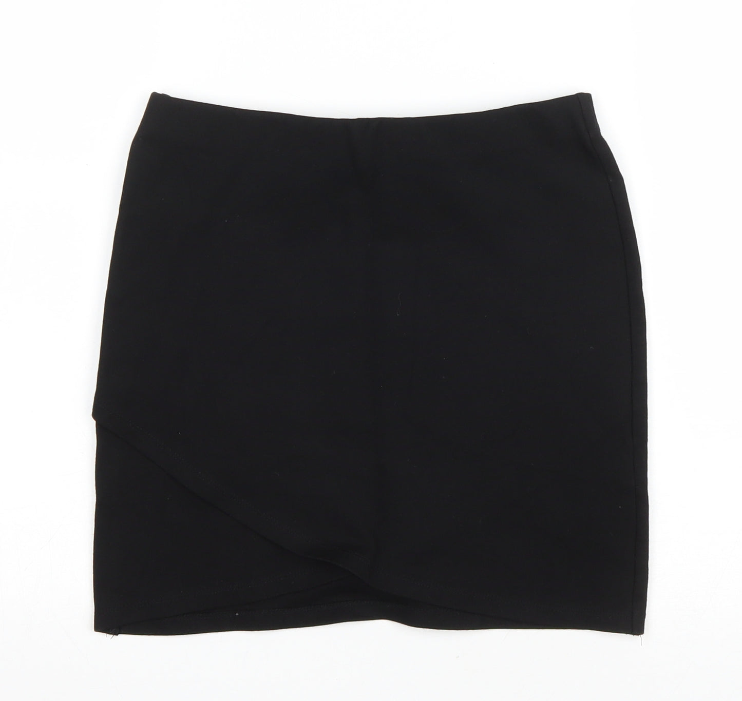 Topshop Womens Black Viscose Tulip Skirt Size 8 Drawstring