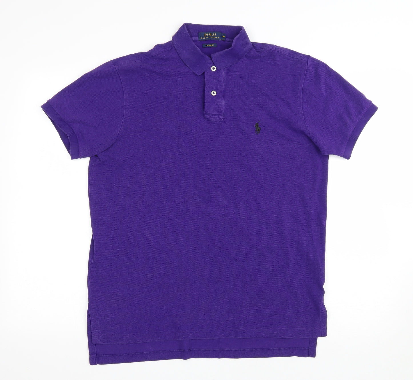 Polo Ralph Lauren Mens Purple Cotton Polo Size M Collared Button