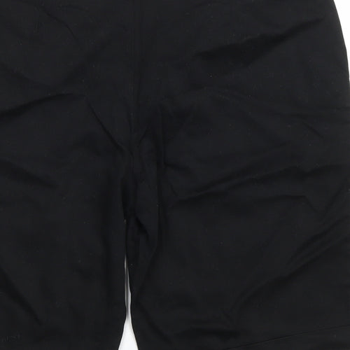 Matalan Womens Black Cotton Bermuda Shorts Size 14 L10 in Regular Zip