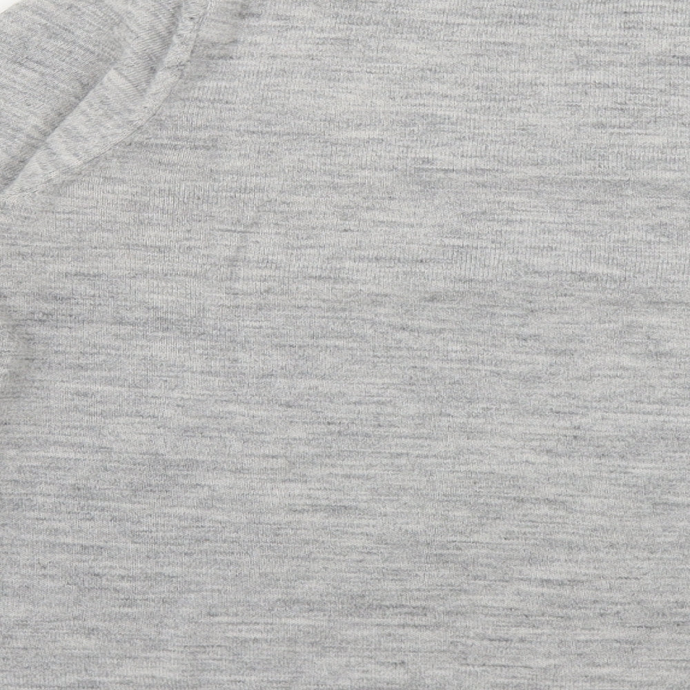 NEXT Womens Grey Crew Neck Acrylic Pullover Jumper Size 12 - Christmas Polar Bear