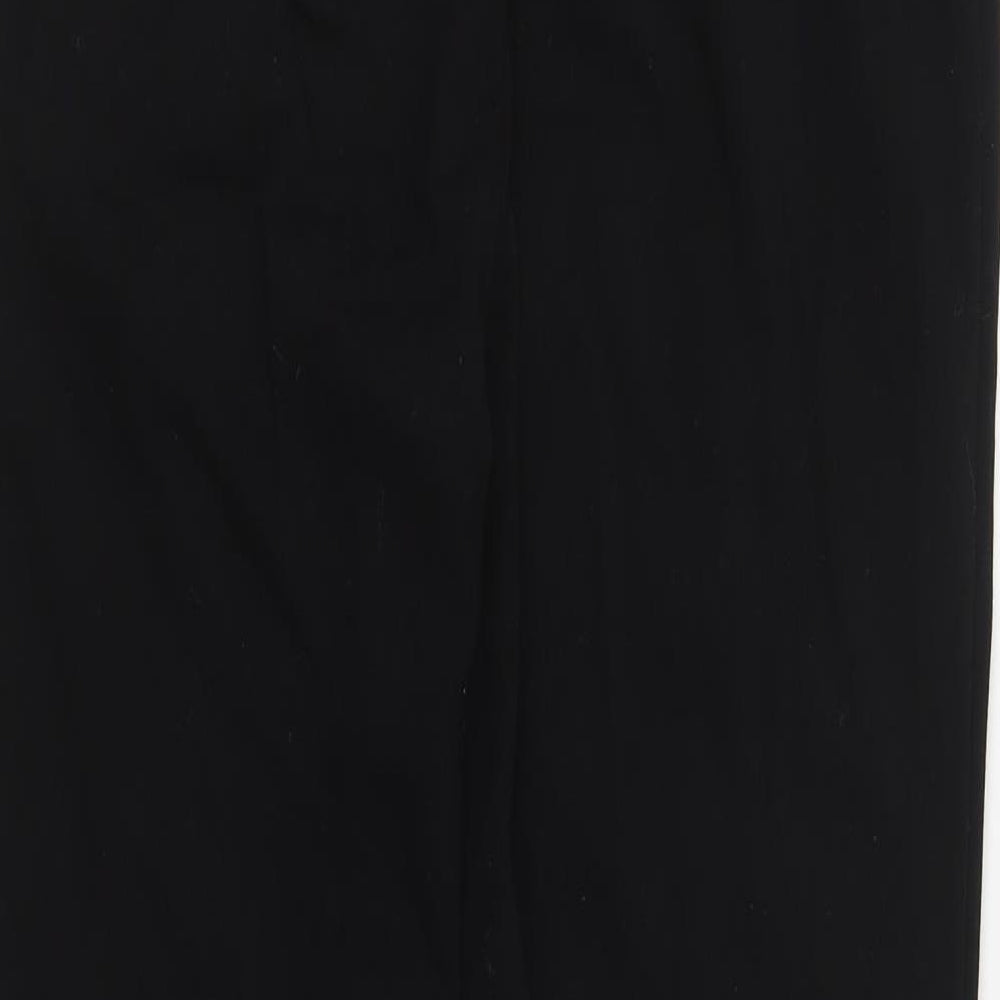 F&F Womens Black Polyester Trousers Size 12 L29 in Regular Drawstring