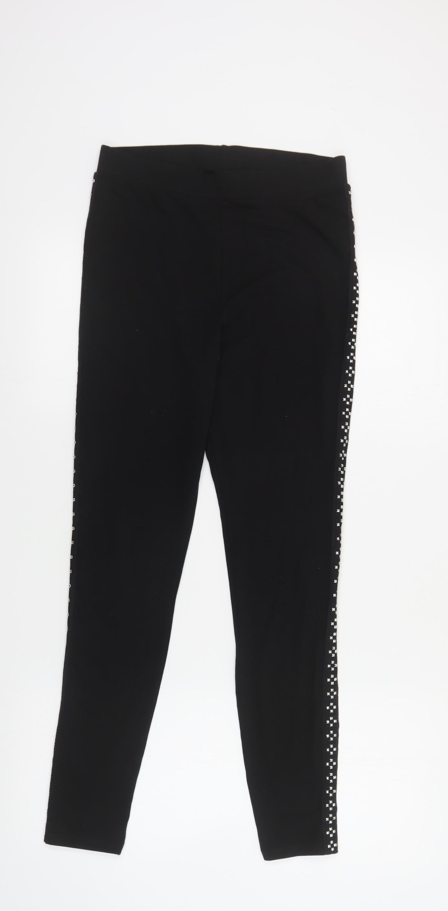 Matalan Womens Black Cotton Jogger Leggings Size 10 L28 in