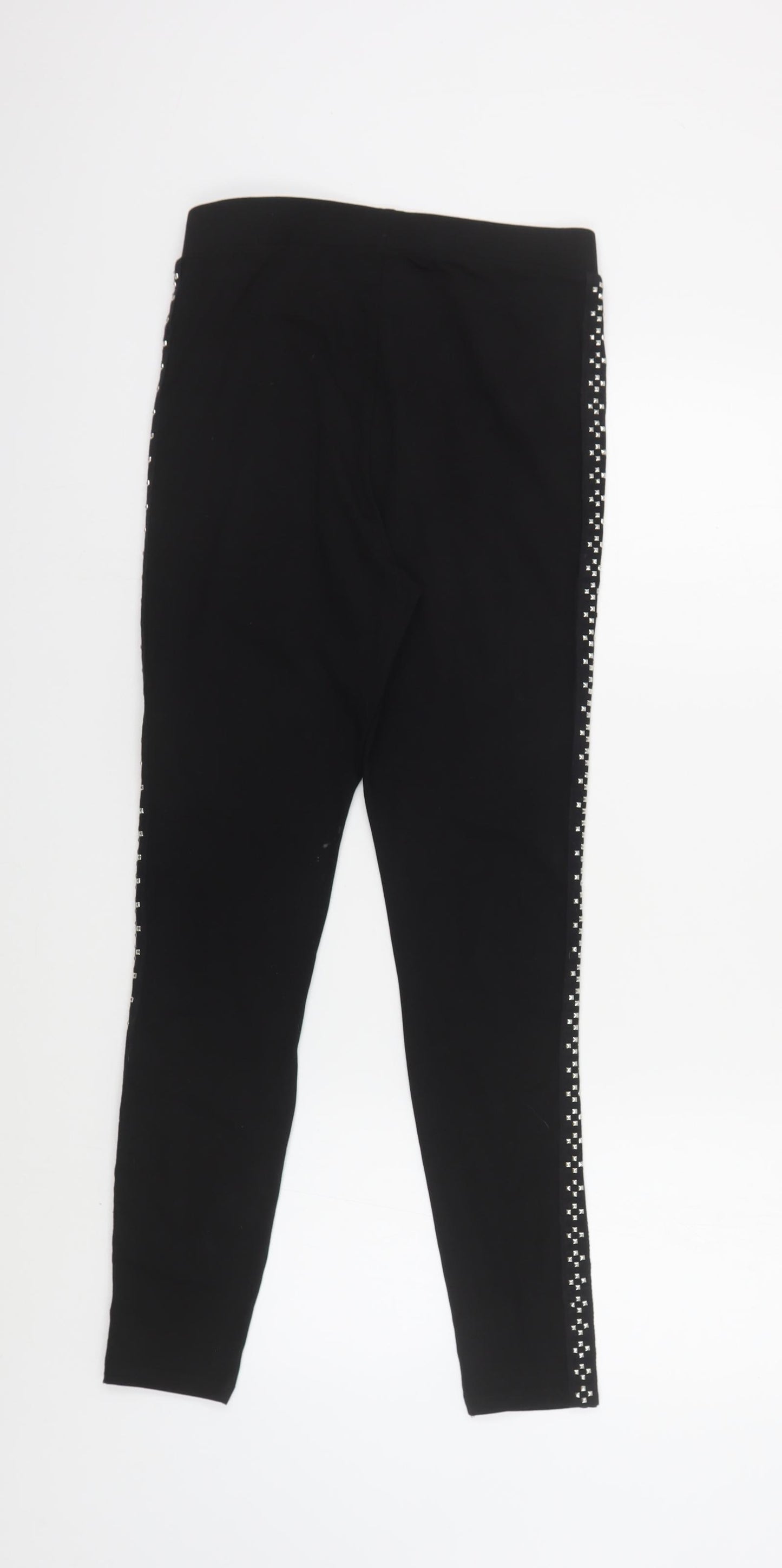Matalan Womens Black Cotton Jogger Leggings Size 10 L28 in
