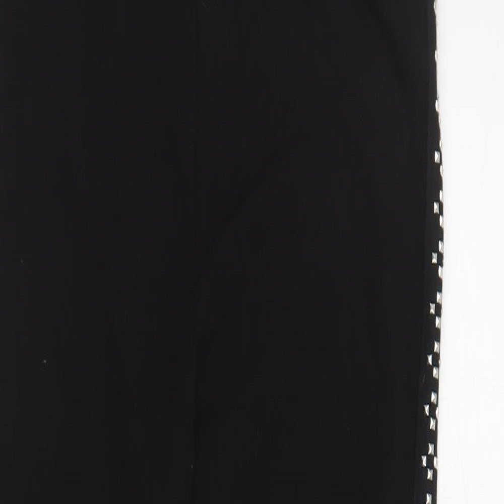 Matalan Womens Black Cotton Jogger Leggings Size 10 L28 in