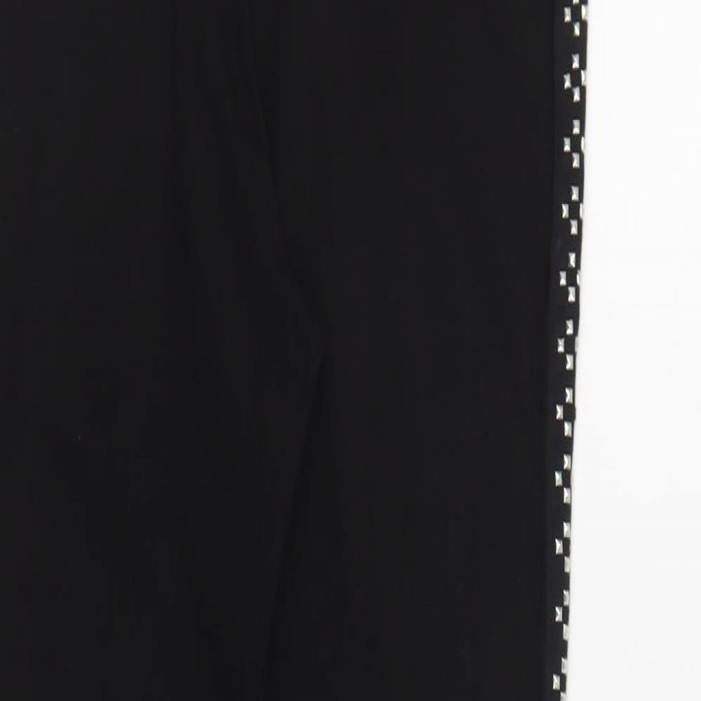 Matalan Womens Black Cotton Jogger Leggings Size 10 L28 in