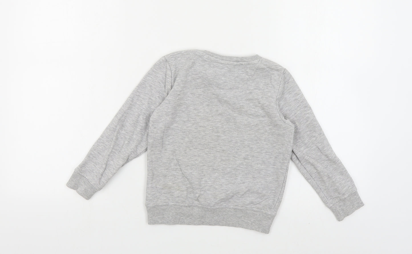 PEP&CO Boys Grey Cotton Pullover Sweatshirt Size 4-5 Years Pullover - Dinosaur