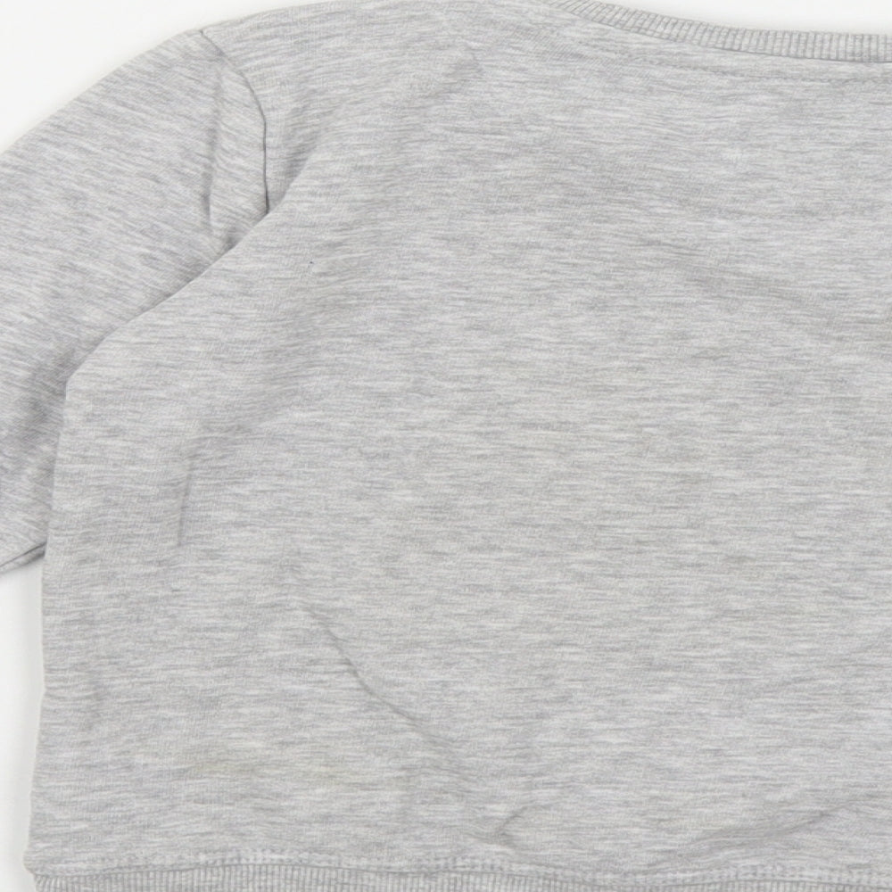 PEP&CO Boys Grey Cotton Pullover Sweatshirt Size 4-5 Years Pullover - Dinosaur