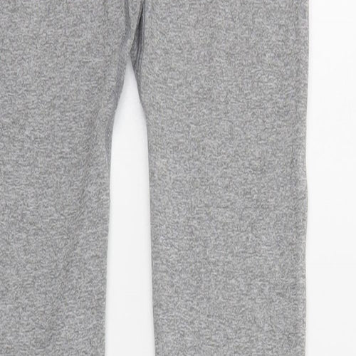 Primark Womens Grey Geometric Polyester Compression Leggings Size 10 L27 in Regular