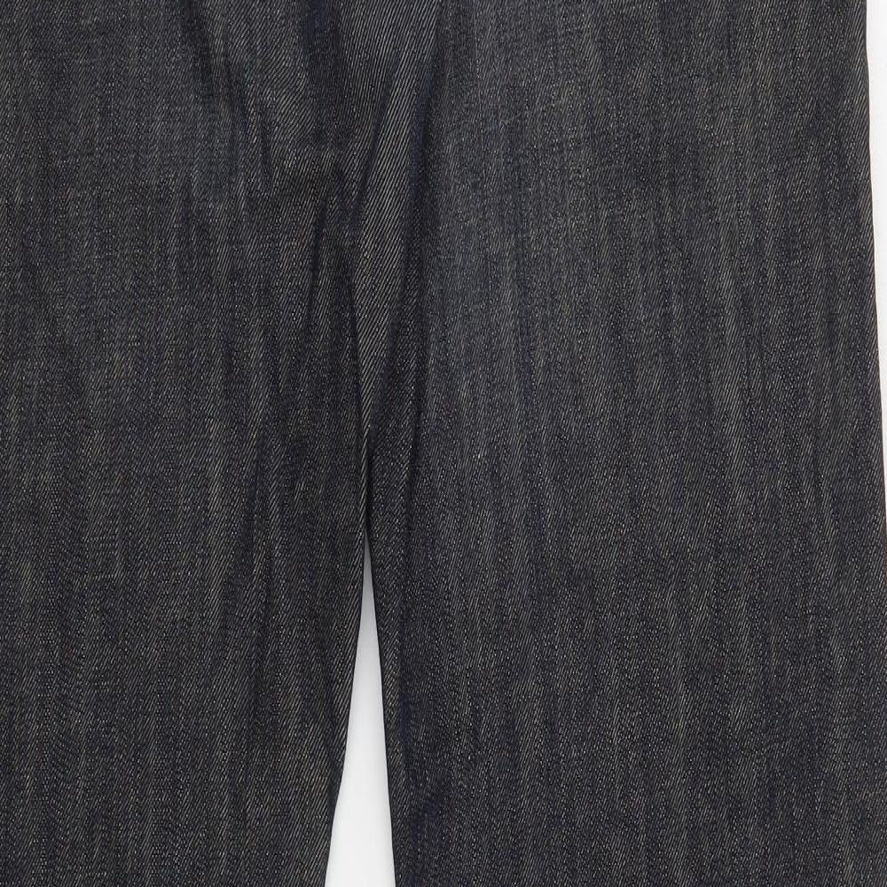 NEXT Mens Blue Cotton Bootcut Jeans Size 34 in L32 in Regular Button