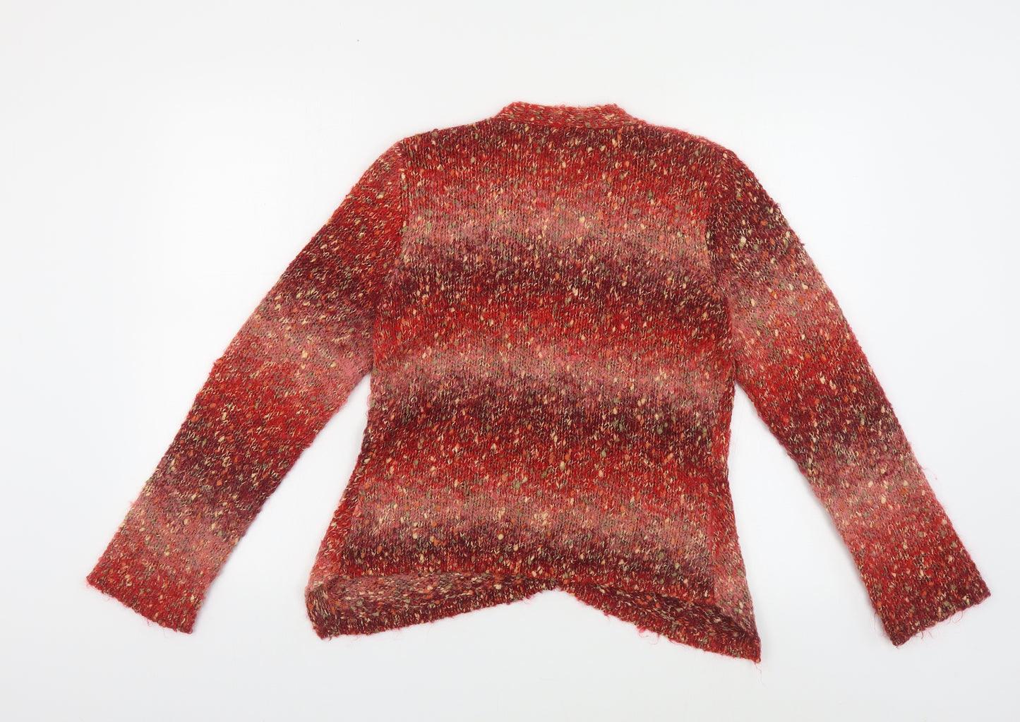 Per Una Womens Red V-Neck Acrylic Cardigan Jumper Size M
