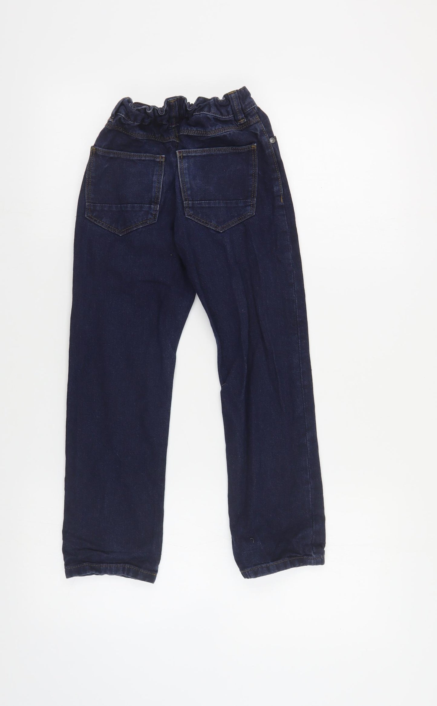 George Boys Blue Cotton Straight Jeans Size 7-8 Years Regular Button