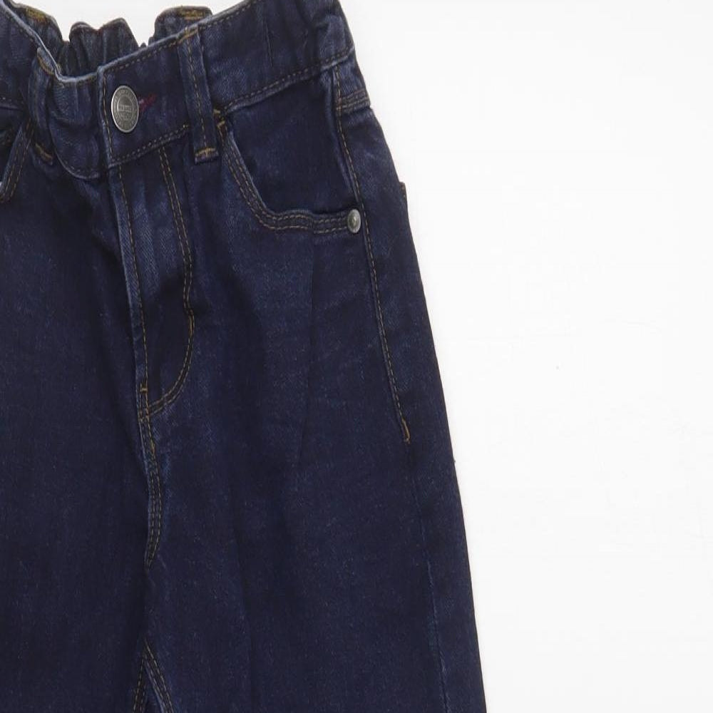 George Boys Blue Cotton Straight Jeans Size 7-8 Years Regular Button