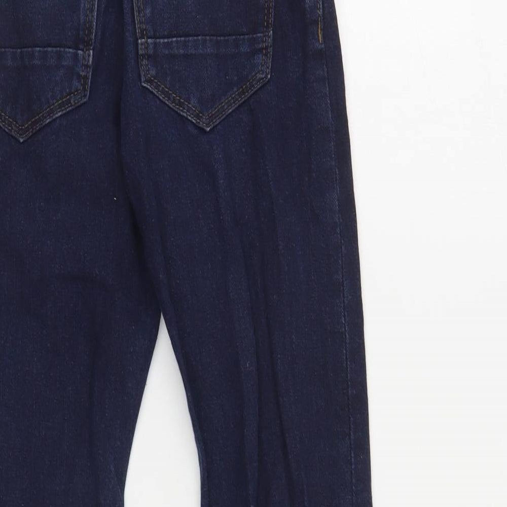 George Boys Blue Cotton Straight Jeans Size 7-8 Years Regular Button