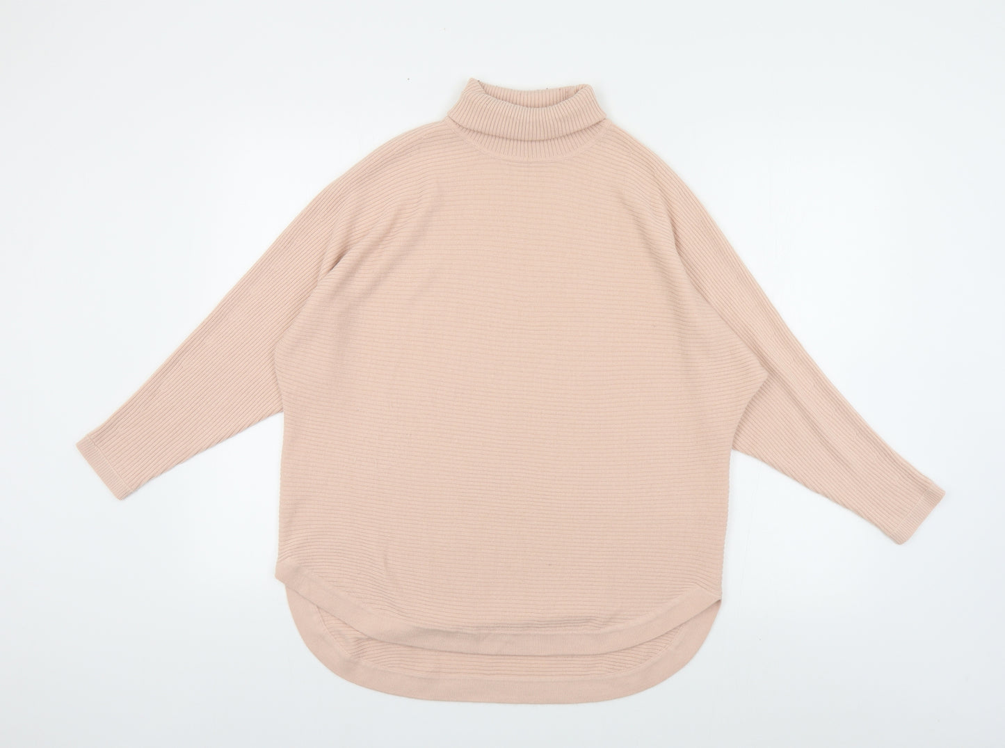 Debenhams Womens Pink Roll Neck Acrylic Pullover Jumper Size 16