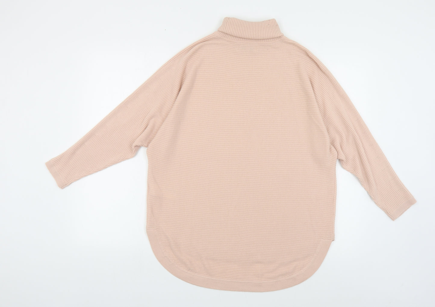 Debenhams Womens Pink Roll Neck Acrylic Pullover Jumper Size 16