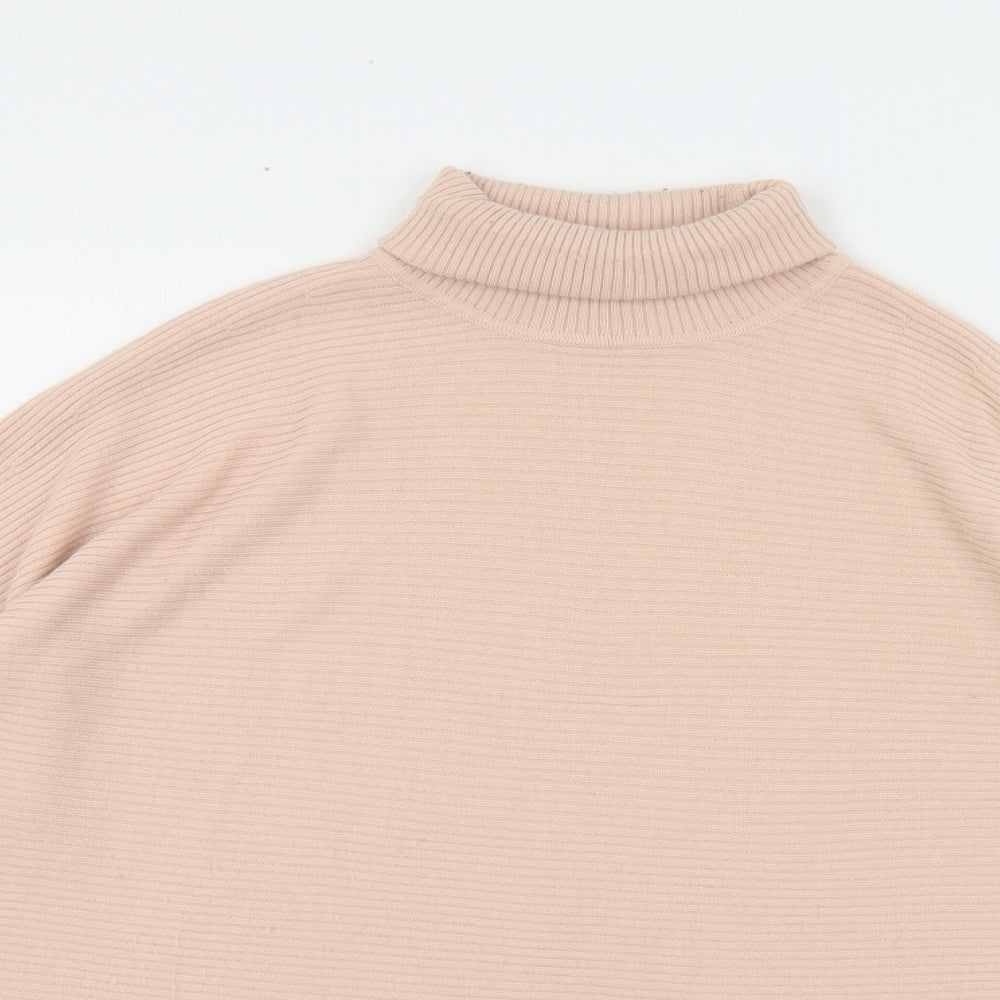 Debenhams Womens Pink Roll Neck Acrylic Pullover Jumper Size 16