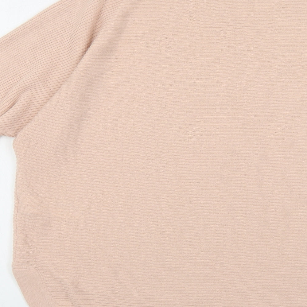 Debenhams Womens Pink Roll Neck Acrylic Pullover Jumper Size 16