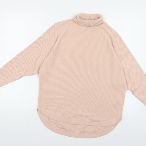Debenhams Womens Pink Roll Neck Acrylic Pullover Jumper Size 12
