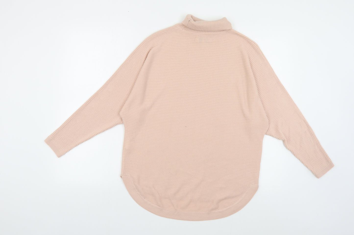 Debenhams Womens Pink Roll Neck Acrylic Pullover Jumper Size 12