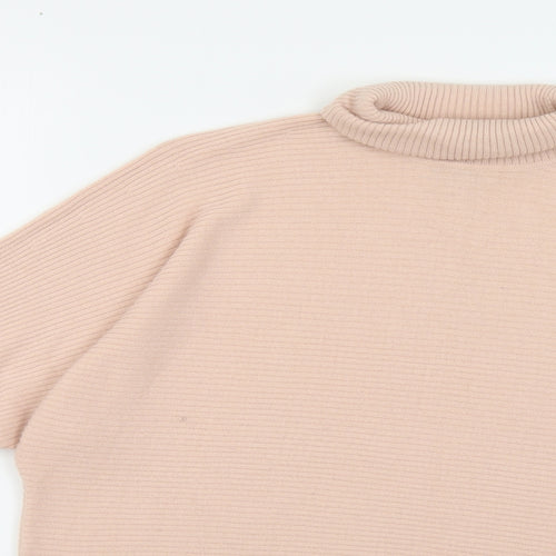 Debenhams Womens Pink Roll Neck Acrylic Pullover Jumper Size 12