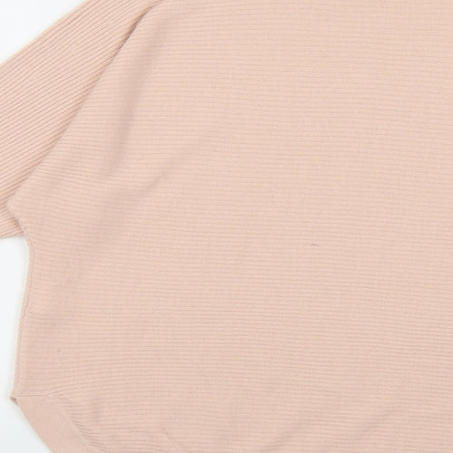 Debenhams Womens Pink Roll Neck Acrylic Pullover Jumper Size 12