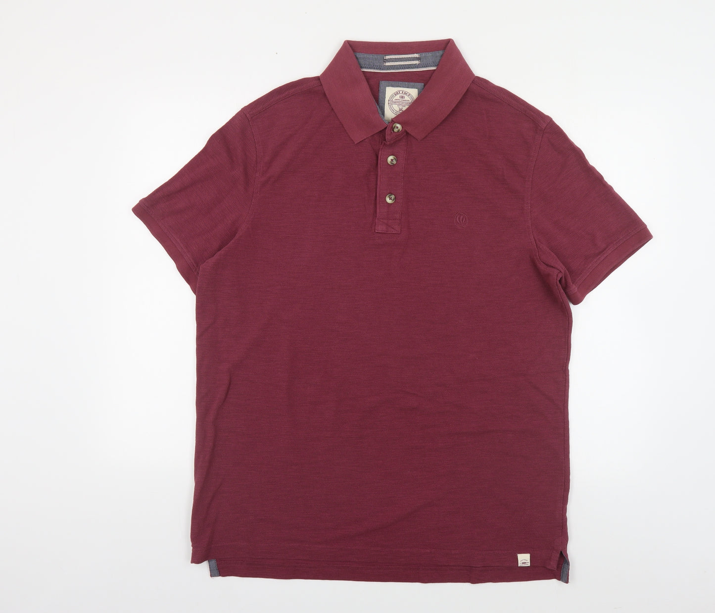 Fat Face Mens Purple Cotton Polo Size XL Collared Button
