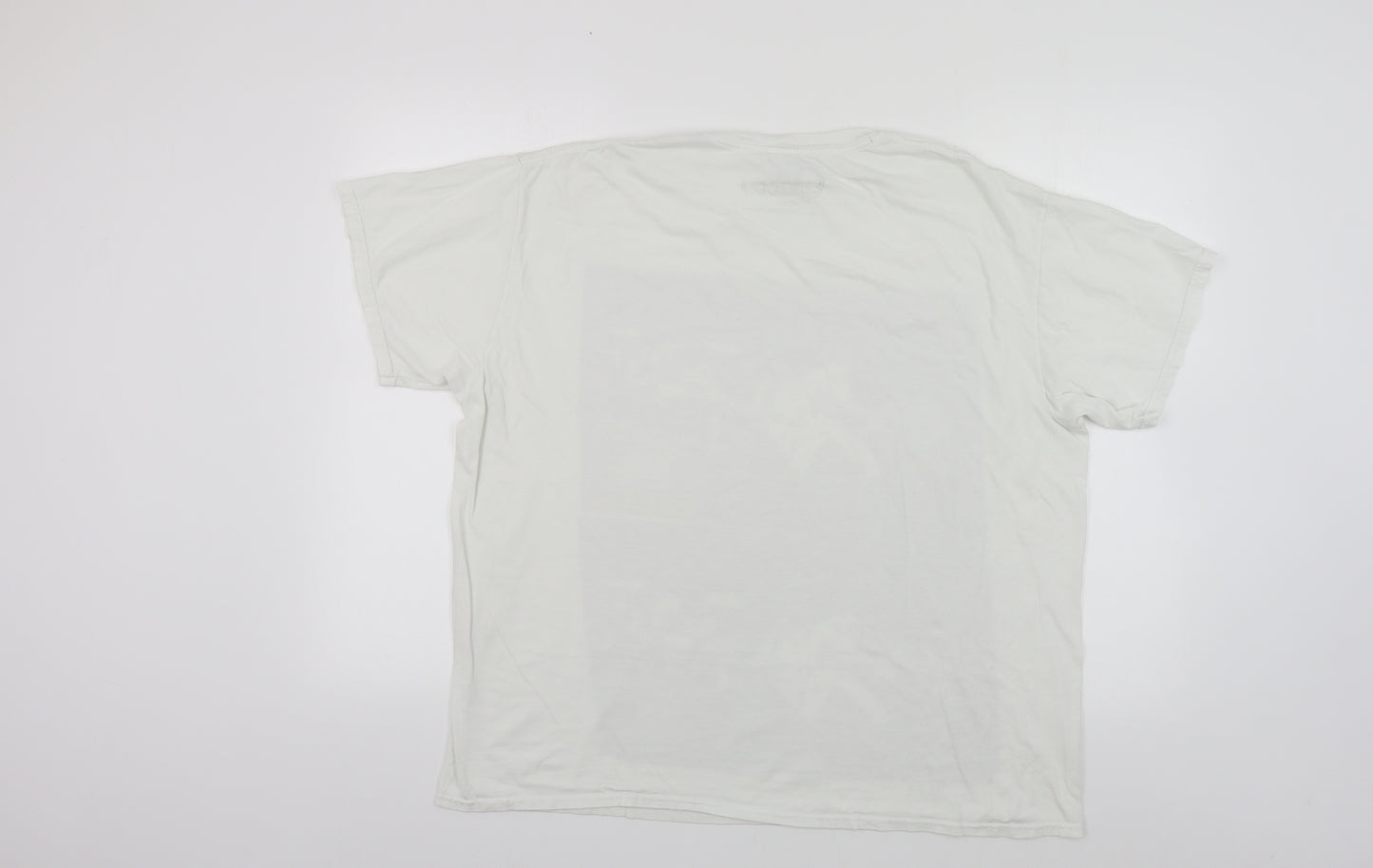 Queen Womens White Cotton Basic T-Shirt Size XL Crew Neck - Freddie Mercury
