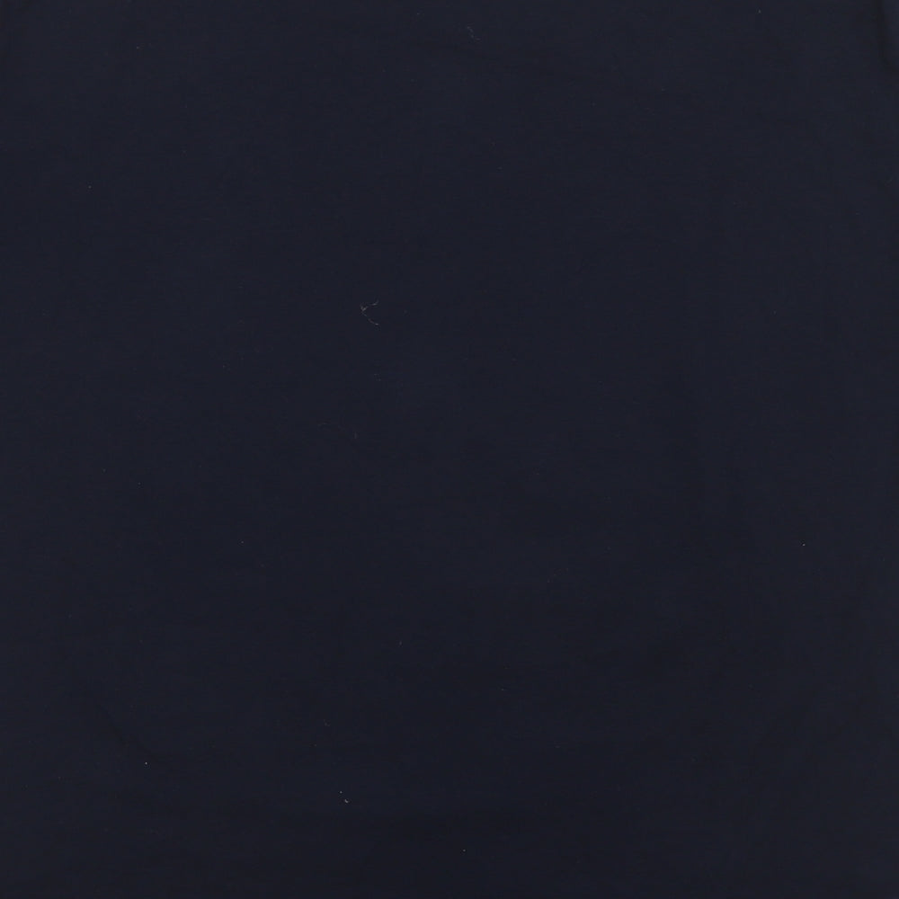 Red Herring Mens Blue Cotton T-Shirt Size XL Crew Neck - Skeleton