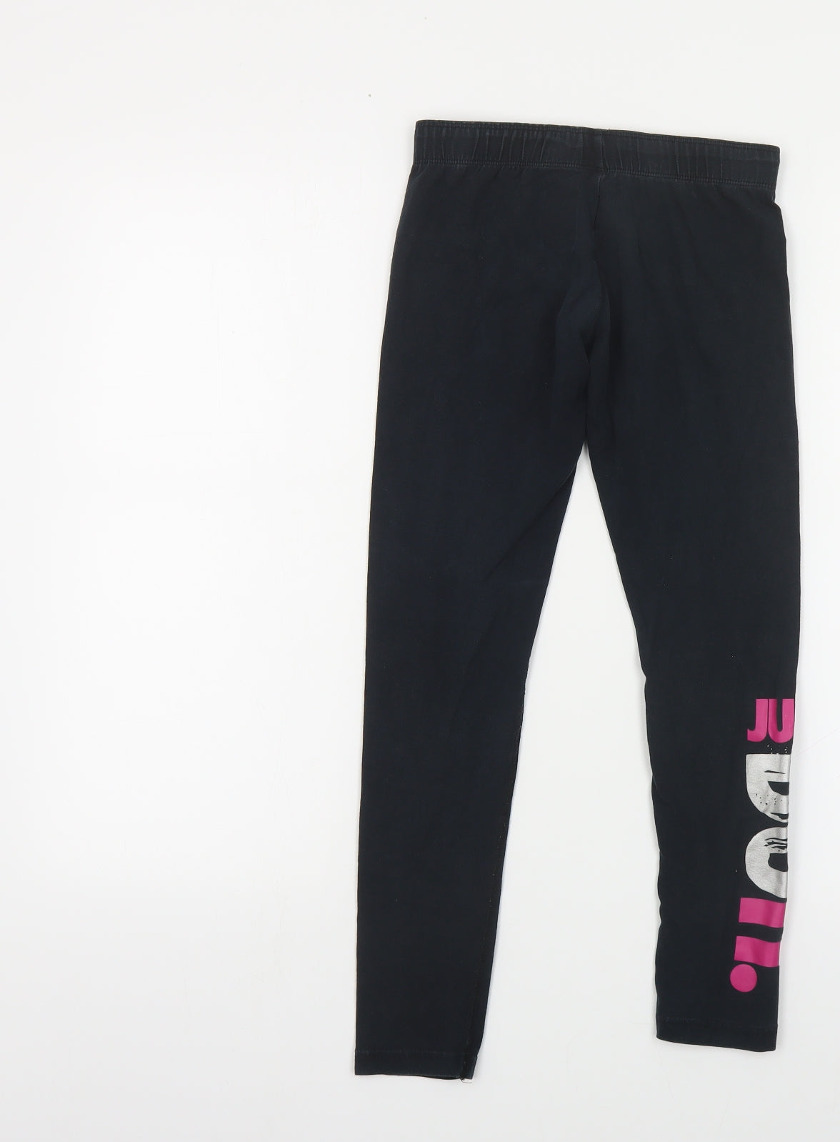 Nike Girls Black Cotton Jogger Trousers Size 10-11 Years Regular Pullover - Leggings
