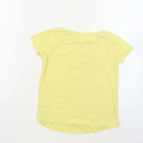 Nutmeg Girls Yellow Cotton Pullover T-Shirt Size 10-11 Years Crew Neck Pullover - Dreamcatcher