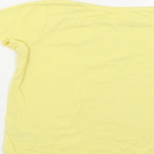 Nutmeg Girls Yellow Cotton Pullover T-Shirt Size 10-11 Years Crew Neck Pullover - Dreamcatcher
