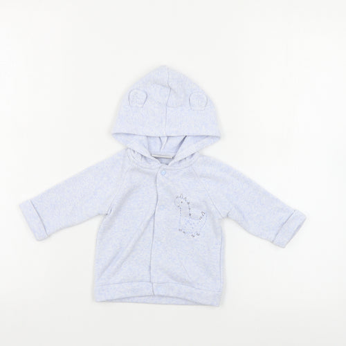 Watch Me Grow Baby Blue Basic Jacket Jacket Size 3-6 Months Snap - Dinosaur