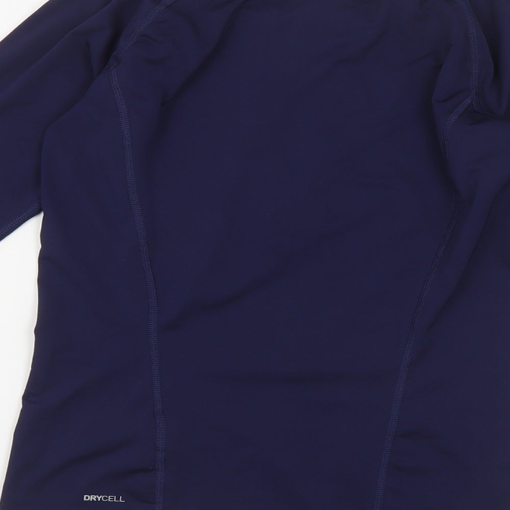 PUMA Girls Blue Polyester Jersey T-Shirt Size 13-14 Years Crew Neck Pullover
