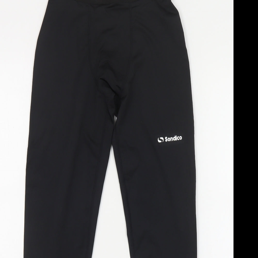 Sondico Girls Black Polyester Jogger Trousers Size 13 Years Regular Pullover - Leggings