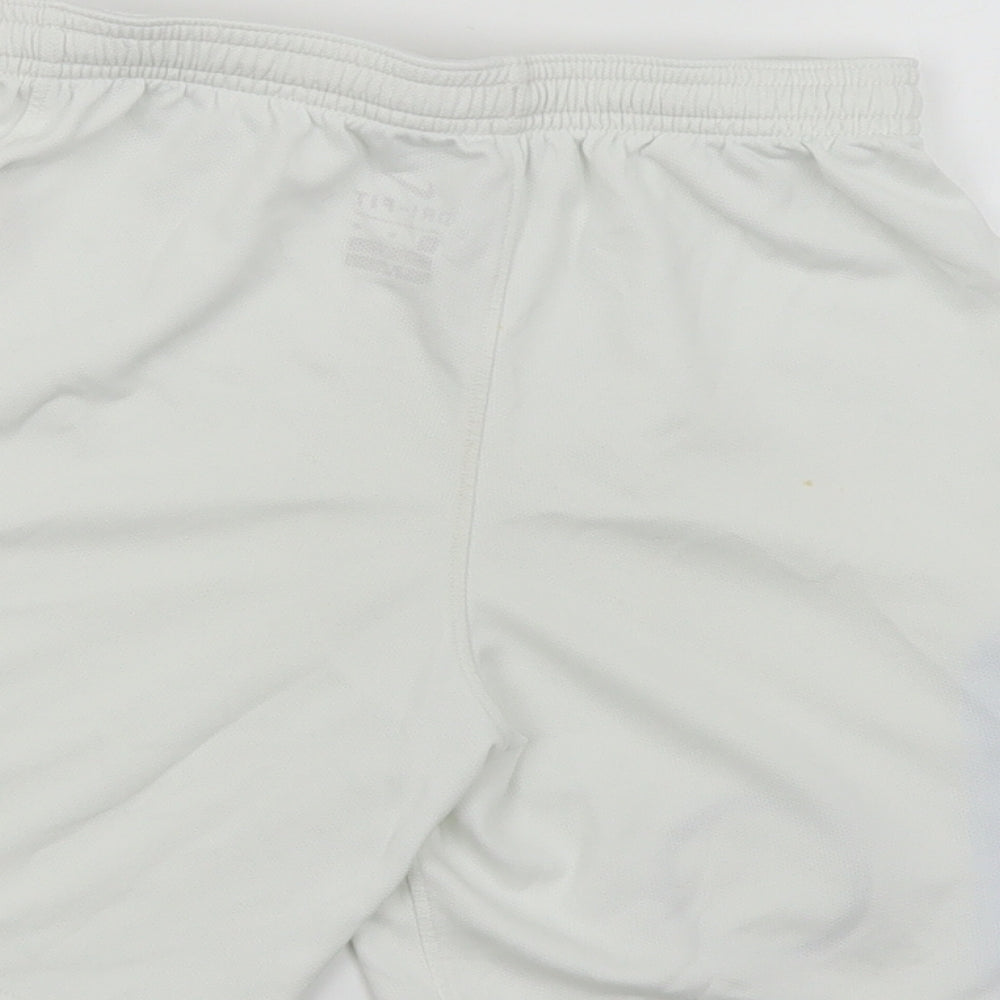 Nike Boys White Polyester Sweat Shorts Size 10-11 Years Regular Drawstring - Manchester City