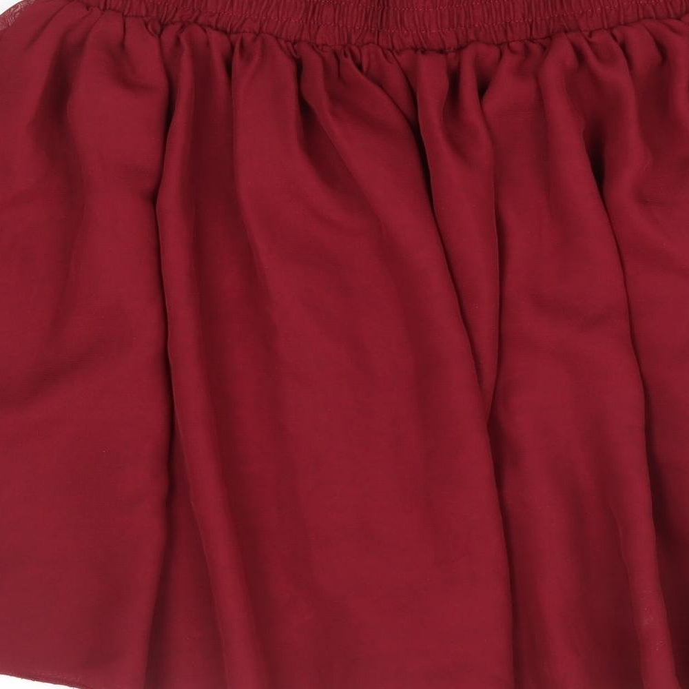 Hearts & Bows Womens Red Polyester Mini Skirt Size M