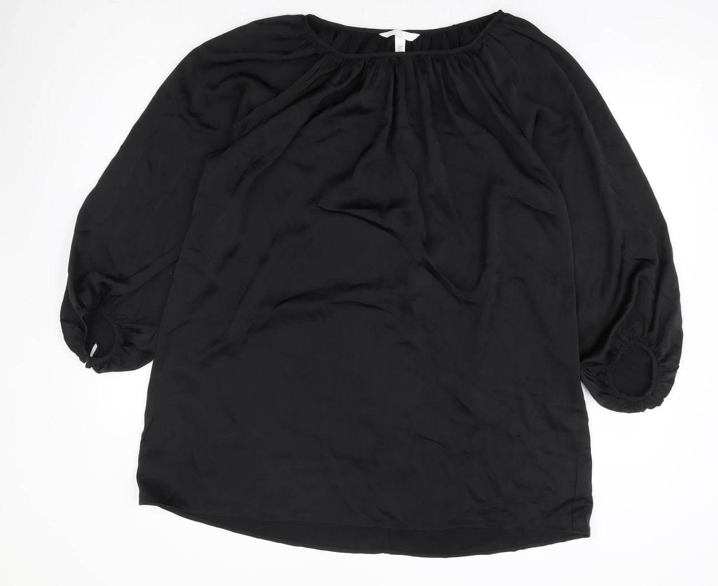 H&M Womens Black Polyester Shift Size XS Round Neck Pullover