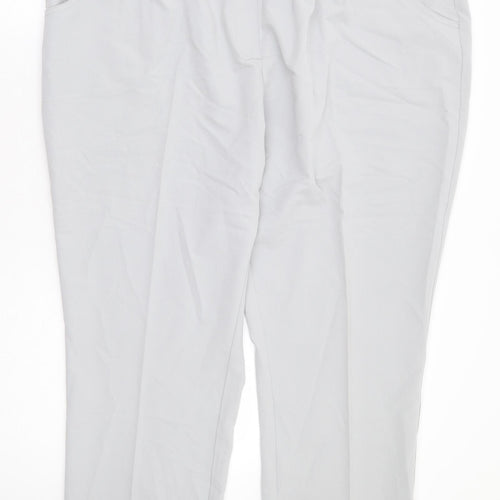 Damart Womens Grey Polyester Trousers Size 28 L28 in Regular