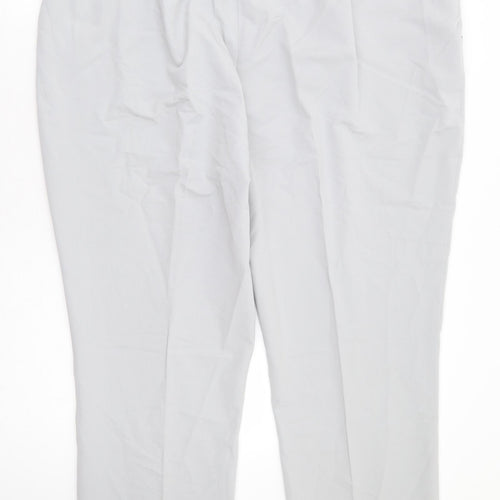Damart Womens Grey Polyester Trousers Size 28 L28 in Regular