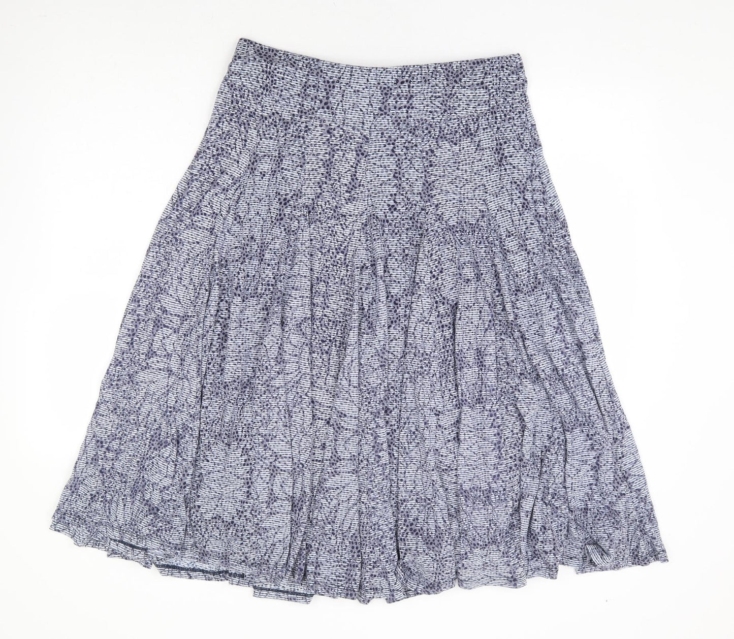 Per Una Womens Blue Geometric Polyester Trumpet Skirt Size 14