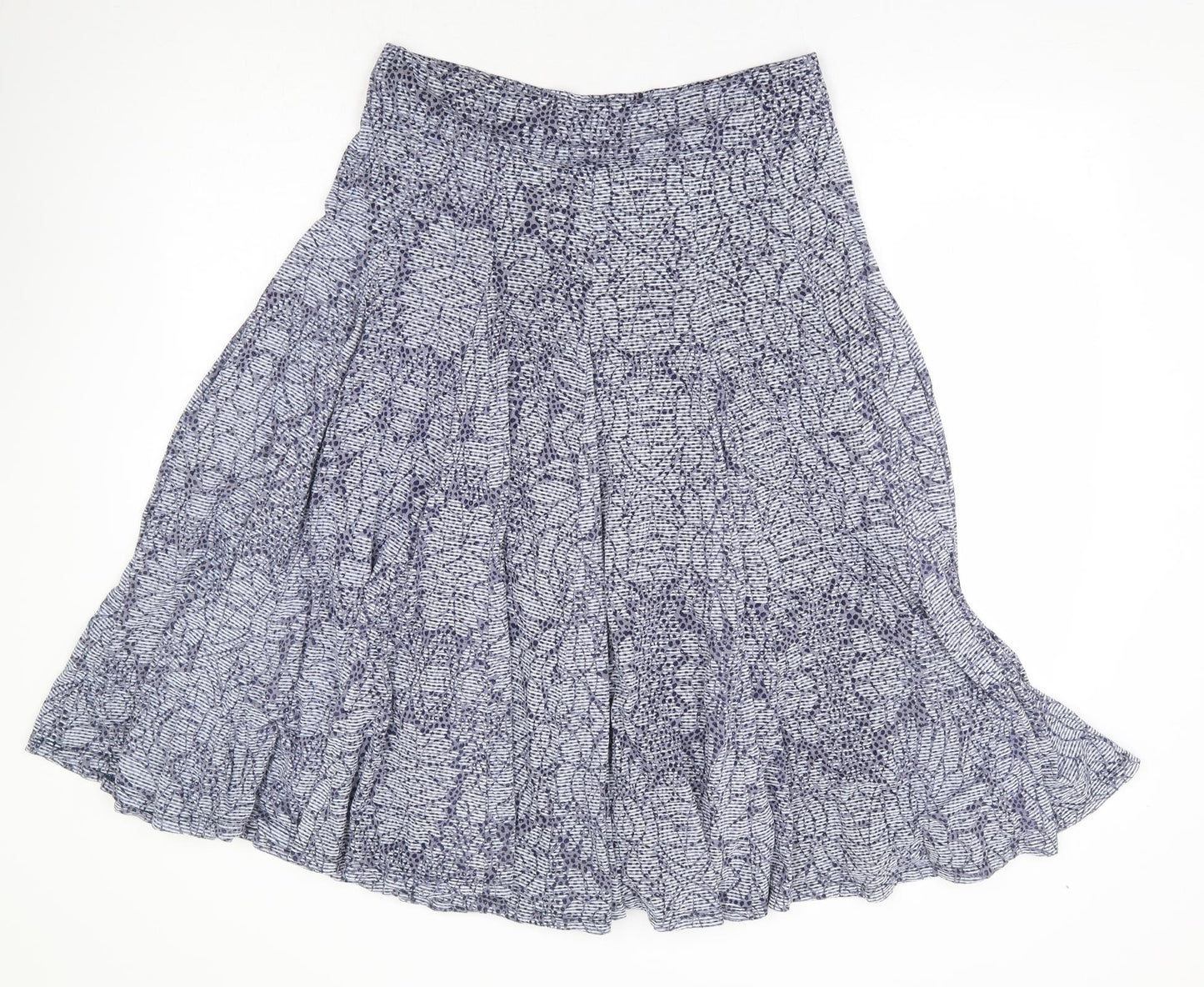 Per Una Womens Blue Geometric Polyester Trumpet Skirt Size 14