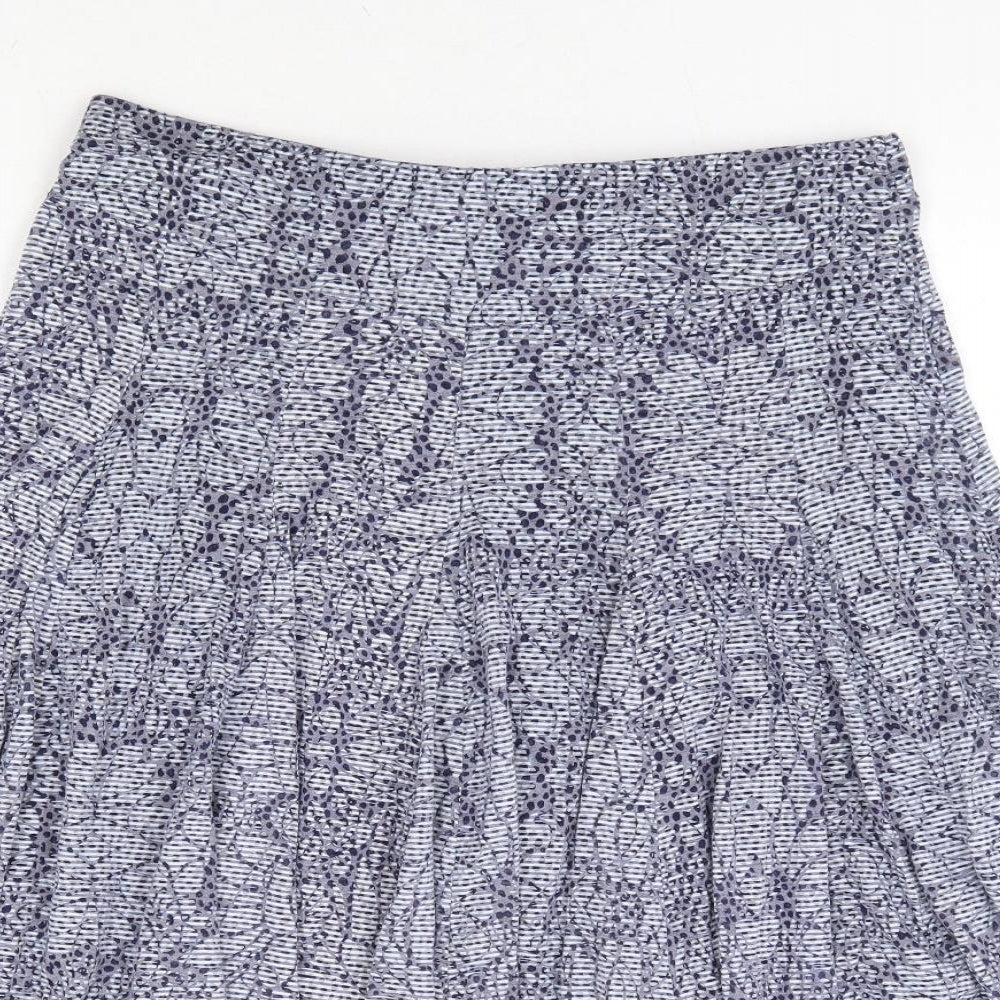 Per Una Womens Blue Geometric Polyester Trumpet Skirt Size 14