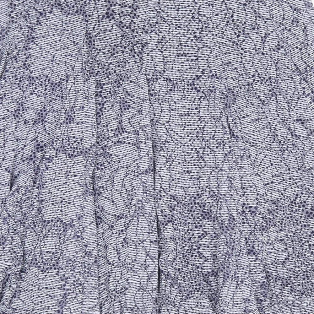 Per Una Womens Blue Geometric Polyester Trumpet Skirt Size 14