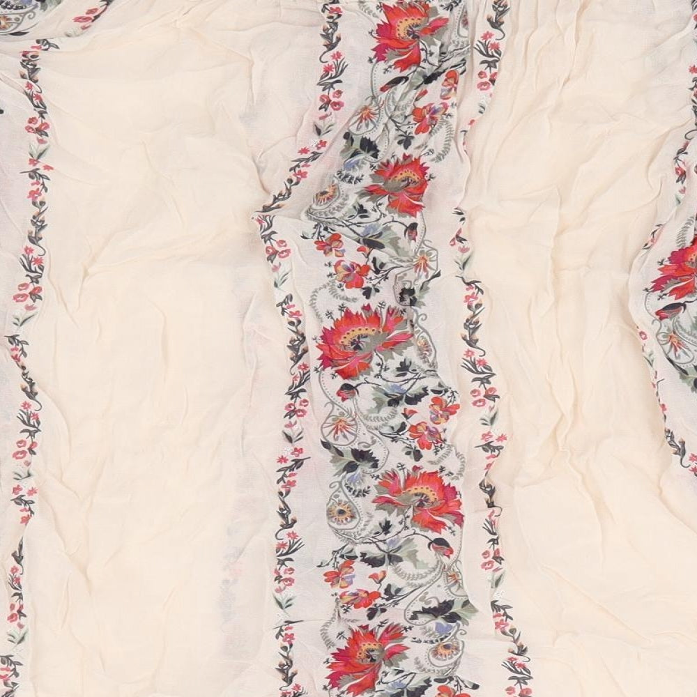 Monsoon Womens Beige Floral Viscose Basic Blouse Size 8 Off the Shoulder - Bardot