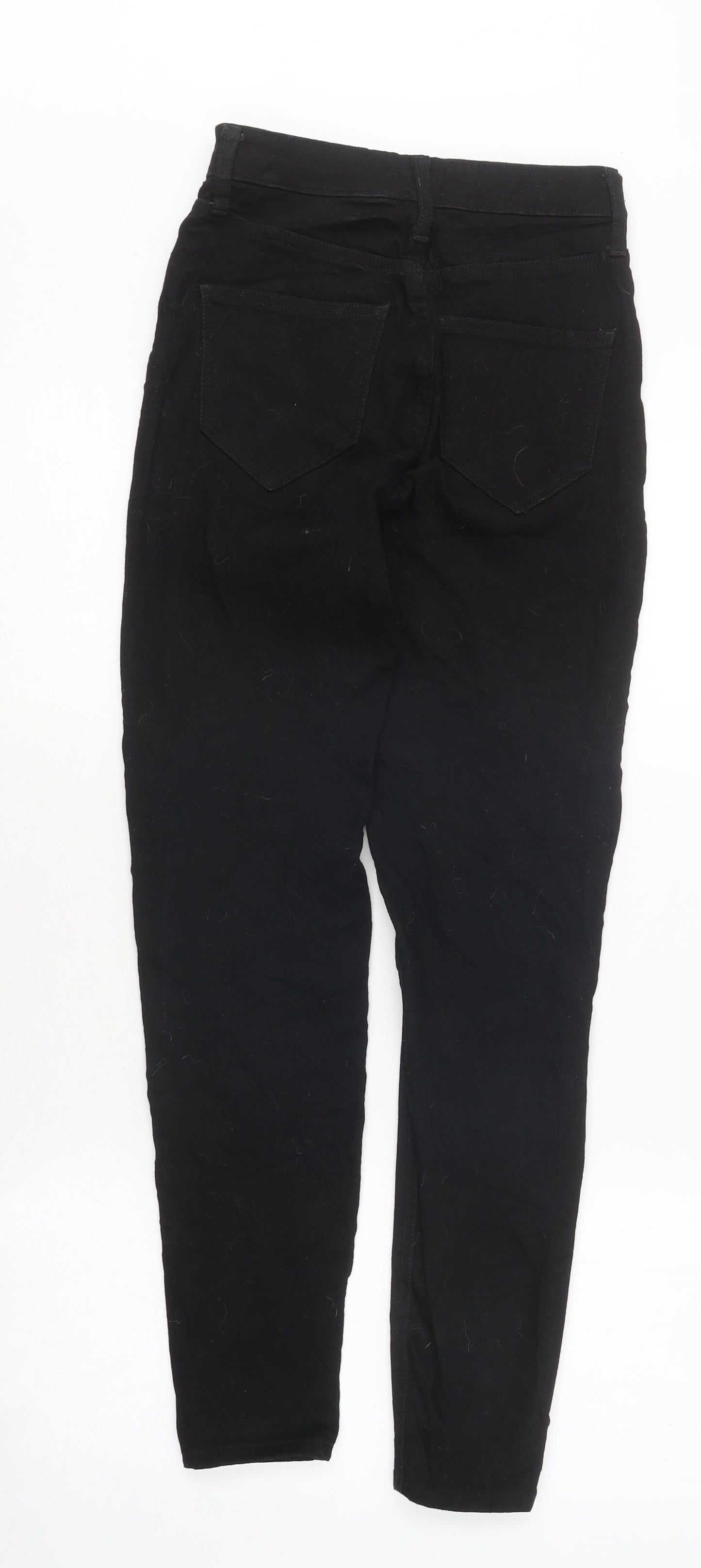 River Island Womens Black 100% Cotton Skinny Jeans Size 8 L38 in Regular Zip