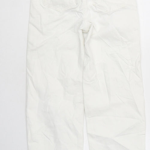 Marks and Spencer Womens White Cotton Skinny Jeans Size 6 L35 in Regular Zip
