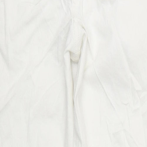 Marks and Spencer Womens White Cotton Skinny Jeans Size 6 L35 in Regular Zip