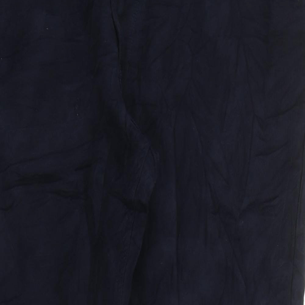 Marks and Spencer Mens Blue Cotton Straight Jeans Size XL L29 in Slim Zip
