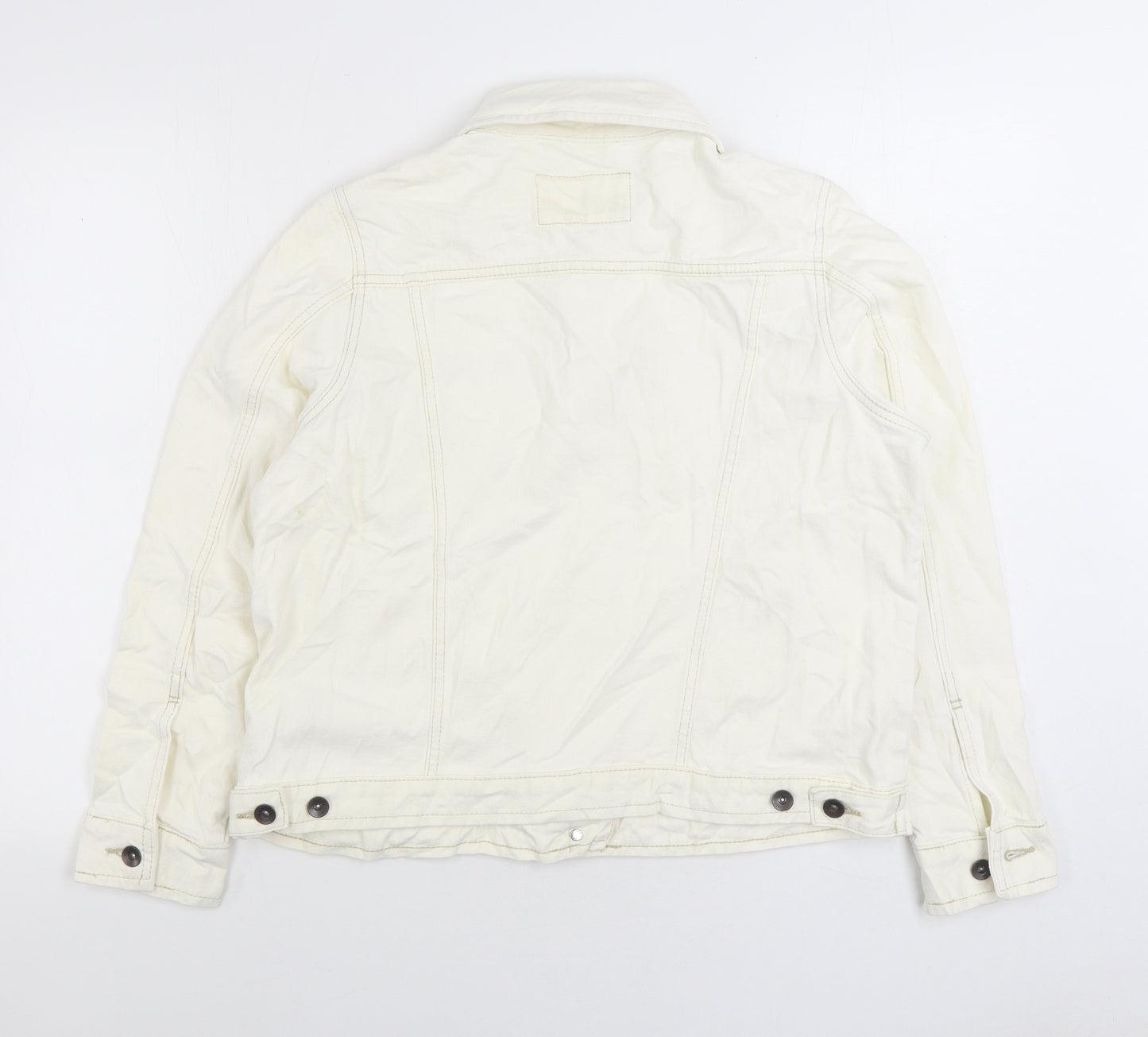 Marks and Spencer Womens White Jacket Size 14 Button